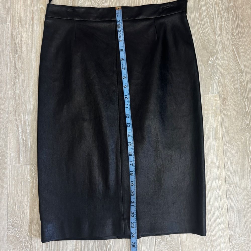 Prada Black Lamb Skin Pencil Skirt - Picture 5 of 11